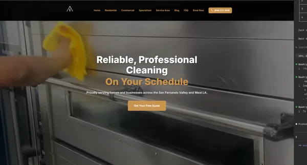 HER Maintenance website screenshot